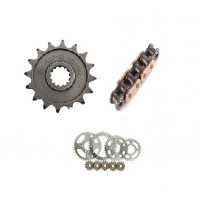 - Kit chaine,Pignon,Couronne,Chaîne,Attache rapide - Kit chaine,Pignon,Couronne,Chaîne,Attache rapide